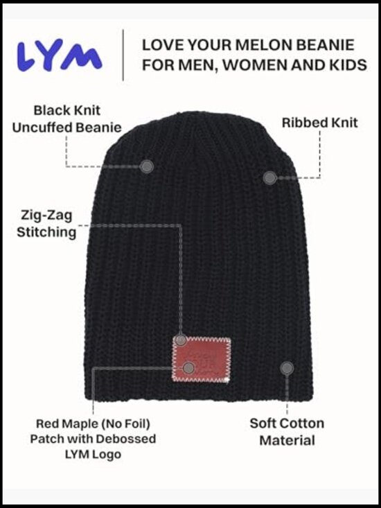 Unisex Cotton Knit Beanie - Lightweight Breathable Hat main image 6